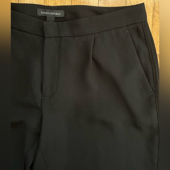 Banana Republic Black Cropped Straight Leg Dress Pant Size 4 - Picture 3 of 4